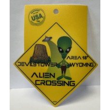 Alien Crossing Sticker